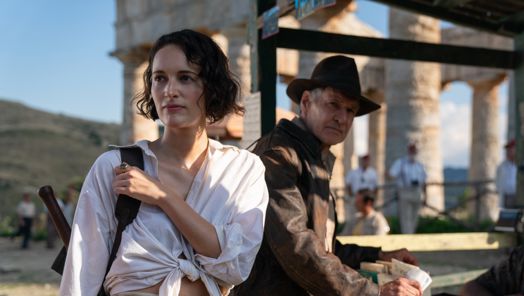 Image of Phoebe Waller Bridge and Harrison Ford in Indiana Jones 