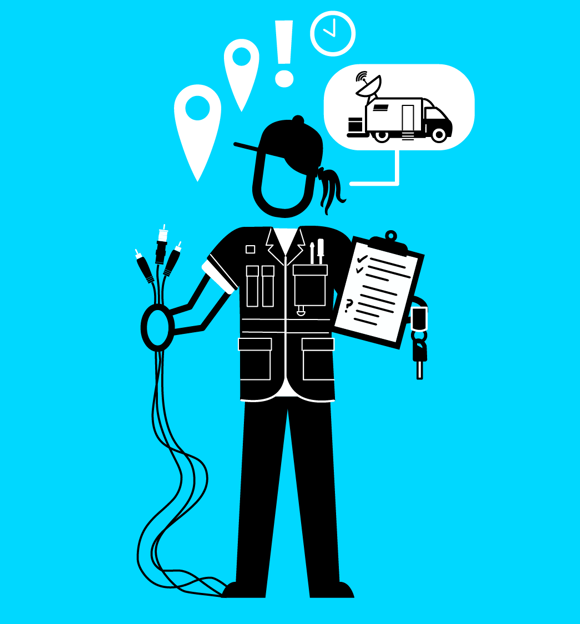 Location engineer illustration